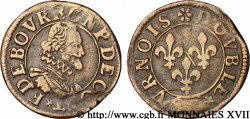 PRINCIPAUTY OF CHATEAU-REGNAULT - FRANCOIS OF BOURBON-CONTI Double tournois, type 14, buste A