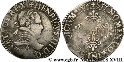 HENRY III Franc au col plat 1576 Paris q.BB