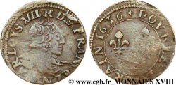 LOUIS XIII  Double lorrain, type 8 1636 Stenay XF/VF
