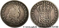 LOUIS XIV  THE SUN KING  Huitième d écu de Flandre, buste étroit 1686 Lille S/SS
