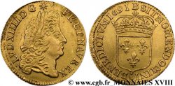 LOUIS XIV LE GRAND OU LE ROI SOLEIL Louis d&nbsp;or à l&nbsp;écu 1691 Rouen TTB+