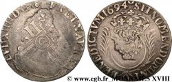 LOUIS XIV  THE SUN KING  Demi-écu aux palmes 1694 Riom VF