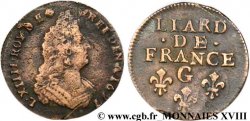 LOUIS XIV LE GRAND OU LE ROI SOLEIL Liard, 3e type, buste âgé 1697 Poitiers