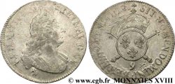 LOUIS XIV LE GRAND OU LE ROI SOLEIL Demi-écu aux insignes 1702 Rennes
