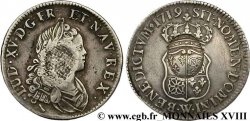 LOUIS XV DIT LE BIEN AIMÉ Demi-écu de Navarre 1719 Lille