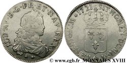 LOUIS XV DIT LE BIEN AIMÉ Écu de France 1721 Riom TTB