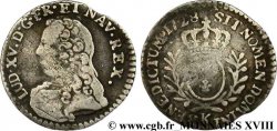 LOUIS XV DIT LE BIEN AIMÉ Vingtième d’écu aux branches d’olivier, buste habillé 1728 Bordeaux TB/B