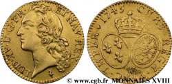 LOUIS XV DIT LE BIEN AIMÉ Louis d’or aux écus ovales, tête ceinte d’un bandeau 1745 Lille TTB+/TTB
