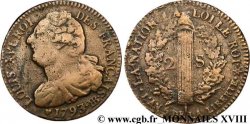 LA CONVENTION 2 sols dit  au faisceau , type FRANÇAIS 1793 Strasbourg TTB