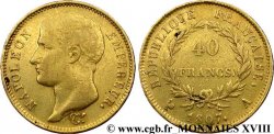 40 francs or Napoléon tête nue, type transitoire 1807 Paris F.539/1 VF 