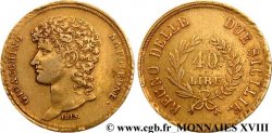 40 lires en or, branches longues 1813 Naples VG.2251  TTB 