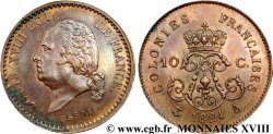 Essai de 10 centimes pour les colonies 1824 Paris VG.2560  var. AU 