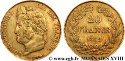 20 francs Louis-Philippe, Domard 1842 Lille F.527/28 TTB 