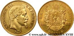 100 francs or Napoléon III, tête laurée 1864 Paris F.551/4