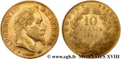 10 francs or Napoléon III, tête laurée 1865 Strasbourg F.507A/10 TTB 