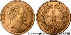 5 francs or Napoléon III, tête laurée 1868 Paris F.502/13