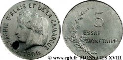 Essai de 5 centimes, Compagnie d’Alais et de la Camargue 1908  VG.4612  SUP 