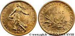 Piéfort or de 1 franc Semeuse, nickel 1973 Pessac F.226/18P MS 