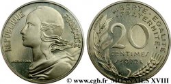 Piéfort argent de 20 centimes Marianne 1972 Paris F.156/12P FDC 