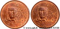 BANCO CENTRAL EUROPEO 2 centimes d’euro, double face nationale française 2000 Pessac Pessac
