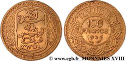 TUNISIE - PROTECTORAT FRANÇAIS - AHMED BEY 100 francs or AH 1354 = 1935 Paris