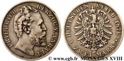 ALLEMAGNE - DUCHÉ D ANHALT-DESSAU - FRÉDÉRIC Ier 2 marks 1876 Berlin