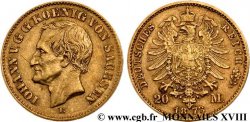ALLEMAGNE - ROYAUME DE SAXE - JEAN 20 marks or, 2e type 1873 Dresde