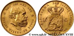 PAYS-BAS - ROYAUME DES PAYS-BAS - GUILLAUME III 10 guldens or ou 10 florins or, 2e type 1886 Utrecht