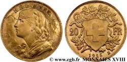SWITZERLAND - CONFEDERATION OF HELVETIA 20 francs or  Vreneli  1926 Berne