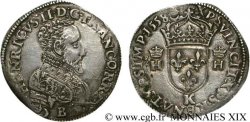 HENRY II Teston à la tête nue, 3e type 1558 Bordeaux AU