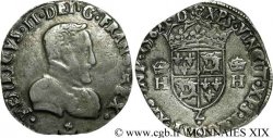 CHARLES IX. COINAGE AT THE NAME OF HENRY II Teston du Dauphiné à la tête nue 1561 Grenoble