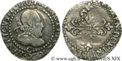 HENRI III Quart de franc au col fraisé 1578 Saint-Lô