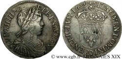 LOUIS XIV  THE SUN KING  Demi-écu à la mèche longue 1659 Rennes fSS