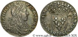 LOUIS XIV LE GRAND OU LE ROI SOLEIL Douzième d&nbsp;écu au buste juvénile, 1er type 1662 Lyon