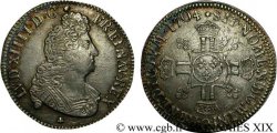 LOUIS XIV LE GRAND OU LE ROI SOLEIL Demi-écu aux huit L, 2e type 1704 Riom TTB