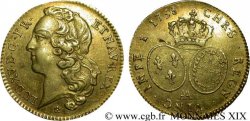 LOUIS XV &nbsp;THE WELL-BELOVED&nbsp; Double louis d’or aux écus ovales, tête ceinte d’un bandeau 1758 Metz