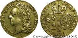 LOUIS XV DIT LE BIEN AIMÉ Louis d or aux écus ovales, buste lauré 1774 Paris TTB