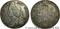 GRANDE-BRETAGNE - GEORGES II Demi-couronne 1743 Londres