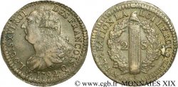 LOUIS XVI (MONARQUE CONSTITUTIONNEL)  2 sols dit  au faisceau , type FRANÇOIS 1792 Perpignan