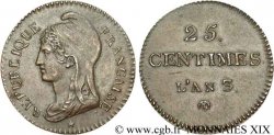 CONVENZIONE NAZIONALE Essai de 25 centimes 1795 Paris