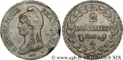2 décimes Dupré 1796 Paris F.145/1 SUP 