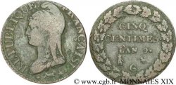 Cinq centimes Dupré, grand module 1801 Genève F.115/158 TB 