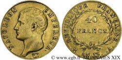 40 francs or Napoléon tête nue, Calendrier révolutionnaire, tranche fautée 1805 Paris F.537/1