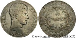 5 francs Napoléon empereur, calendrier révolutionnaire, double frappe 1805 Paris F.303/2