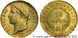 20 francs or Napoléon, tête laurée, Empire français 1811 Paris F.516/16
