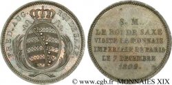 Monnaie de visite, module de 2 francs pour Frédéric-Auguste de Saxe 1809 Paris VG.cf. 2277