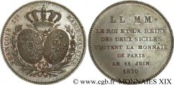 Monnaie de visite au module de 5 francs pour la visite du roi et de la reine de Sicile à la Monnaie de Paris 1830 Paris VG.2685 