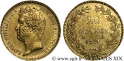 20 francs or Louis-Philippe, Tiolier, tranche inscrite en creux 1831 Paris F.524/2 TTB 