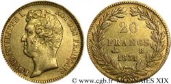 20 francs or Louis-Philippe, Tiolier, tranche inscrite en relief 1831 Rouen F.525/3 TTB 