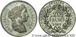 Concours de 20 francs, essai de Boivin 1848 Paris VG.3017 var SUP/TTB 